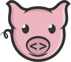 UxPIG company logo pig character illustration